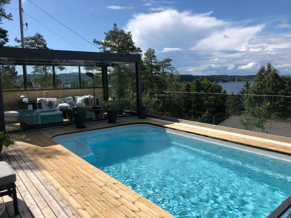 Leilighet I Sorlandshus I Son - Sjoutsikt - Naer Son Spa エクステリア 写真